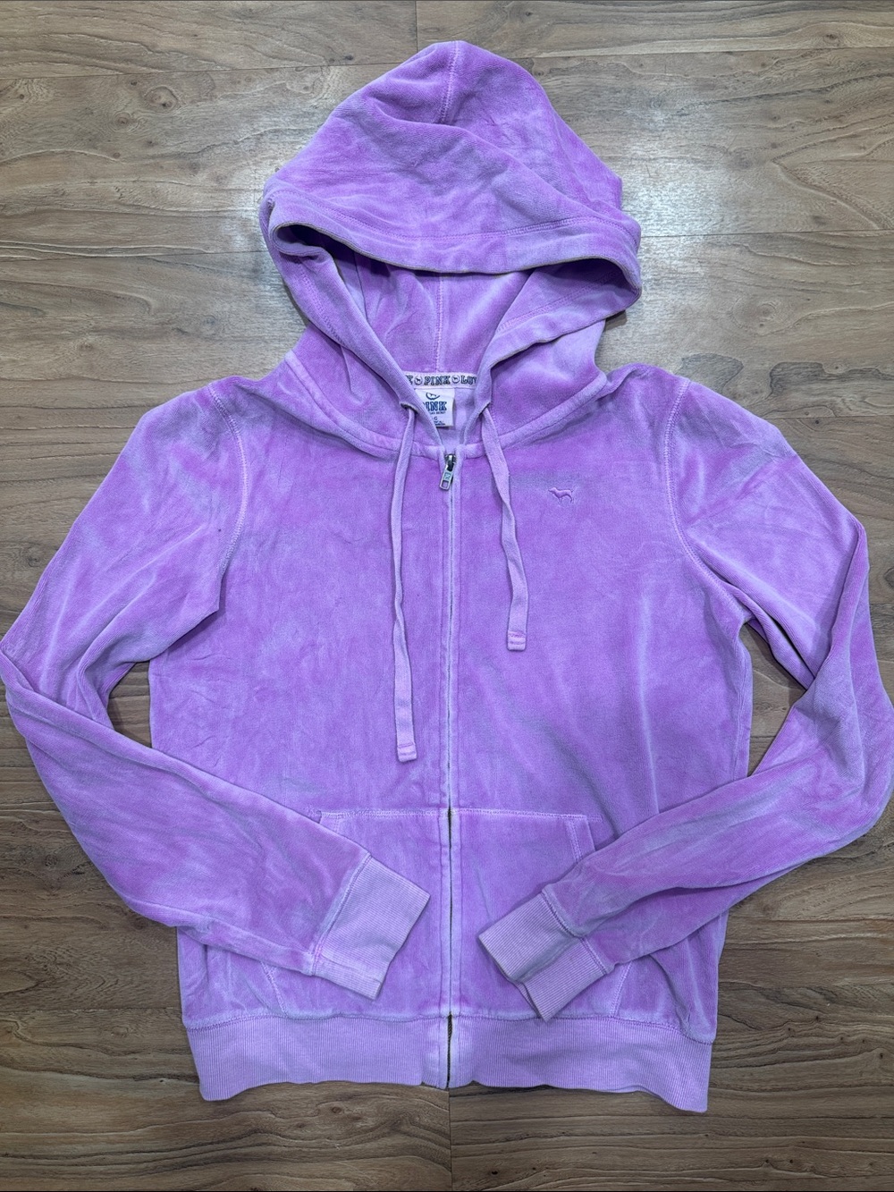 VINTAGE PINK Victoria's Secret Lavender Zip Sequin Hoodie